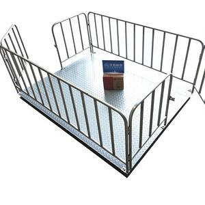 충전식 전자 가축 계량 저울 300kg 용량 스틸 플랫폼 가축용 모델 LED 디스플레이 OEM ODM 지원 - Product Image 1