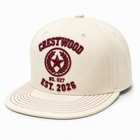 Casquettes Snapback Vintage Unisexe Personnalisées en Coton Sergé à 6 Panneaux avec Broderie 3D en Relief et Badge Numéroté, Réglables – Fabrication OEM