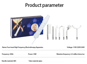 Máquina Portátil de Bioondas de Alta Frecuencia para Terapia Facial y Corporal, Tratamiento del Acné, Rejuvenecimiento, Enchufe Europeo, Tamaño para el Cuello, Hecha de Plástico - Product Image 5