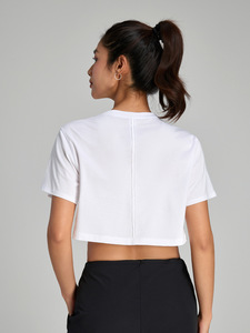 Crop Top d'Été Ample et <span class=keywords><strong>Respirant</strong></span> à Manches Courtes <span class=keywords><strong>Sport</strong></span> <span class=keywords><strong>Femme</strong></span> Absorption Transpiration Course Fitness Yoga T-<span class=keywords><strong>shirt</strong></span> - Product Image 3