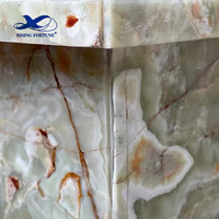 Plateau en marbre moderne direct d'usine dalle de marbre de table verte naturelle polie de salon onyx vert clair dessus de table basse à manger