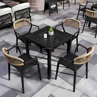 Ensemble de mobilier de salle à manger pliable moderne pour cafés, restaurants, pizzerias, espaces de restauration, salles de pause au bureau