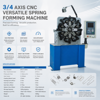 Machine de formage de ressorts universelle CNC à 3-4 axes ZW-CNC20 avec système de contrôle HUST