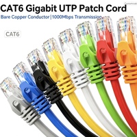 Diskon Grosir Pabrik Outlet CCA Cat6 UTP 24AWG RJ45 Kabel Patch Ethernet untuk Koneksi Router WiFi Kantor