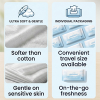 Lingettes humides pour bébé Langqiao 100% à base d'eau pure, sans peluches, non toxiques, jetables, écologiques, extra douces, pour nouveau-nés, utilisation en extérieur