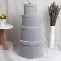 Nouvelle arrivée, boîte cadeau en velours, logo personnalisable, boîte cadeau cylindrique ronde avec couvercle