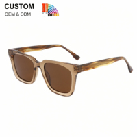 Gafas de Sol de Acetato con Montura Cuadrada Gruesa, Protección UV, Sin Polarizar, para Fiestas, Discotecas, Moda, Accesorio Diario