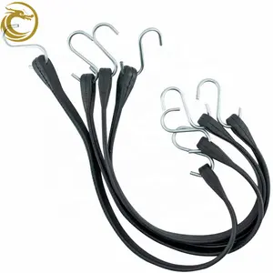 Kabel Bungee Tali Terpal Karet EPDM Tugas Berat Panjang Ganda dengan Kait S