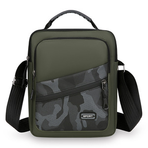 Men's Oxford Cloth Crossbody Bag Waterproof Business Travel Small Shoulder Bag Army Green Gray Blue Black - Product Image 4