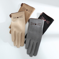 Gants d'hiver ajustés pour femmes, thermiques, multifonctionnels, avec doigts tactiles, coupe-vent, pour la conduite en extérieur en automne