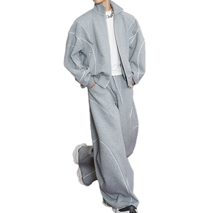 Chándal Finch Garment de 450 g/m², Chándal Personalizable con Logotipo a Rayas, Franja Lateral, Estilo Coreano, Corte Ajustado para Hombre - Product Image 6