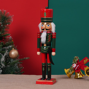 YUELIAN Casse-noisette en bois de haute qualité de 38 cm, décoration de bureau pour Noël, cadeau de fête, jouet de Noël - Product Image 2