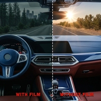 Film teinté pour vitres de voiture Haosheng Série P 2 mil 2 plis teinté anti-éblouissement protection solaire film teinté pour vitres de voiture VLT 1% 3% 5% 10%