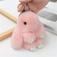 Porte-clés en peluche lapin mignon de 13 cm, pendentif doux, breloque pour sac ou voiture, cadeau personnalisé OEM, vente en gros