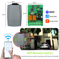 Control Remoto Universal WiFi RF de 2 Canales con Función de Privacidad Opcional, Receptor de Radio Autoaprendizaje de 433MHz, 4 Botones, 30m