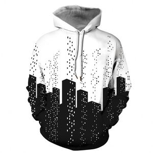 Vêtements Hip Hop en gros, grandes tailles, sweat-shirts à capuche décontractés pour hommes, style tapisserie - Product Image 3
