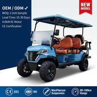 Carrito de Golf Eléctrico Tarion con Diseño 4+2 para 6 Pasajeros, Motor de CA de 4kW, Suspensión MacPherson, Audio, Freno Hidráulico, 35KM/H, 90km de Autonomía