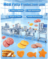 Ligne de production automatique de galettes de hamburgers, ligne de formage et de transformation de galettes de bœuf, de poulet, de poisson et de crevettes