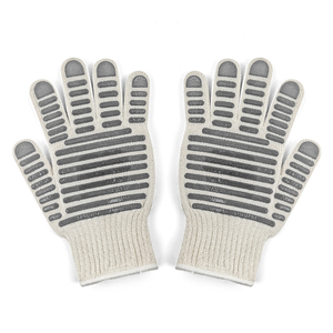 <span class=keywords><strong>Gant</strong></span> de four <span class=keywords><strong>anti</strong></span>-<span class=keywords><strong>chaleur</strong></span> Doublure en coton en fibre d'aramide Gants de <span class=keywords><strong>barbecue</strong></span> résistants à la <span class=keywords><strong>chaleur</strong></span>, gris - Product Image 1