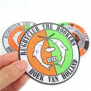 Parches Số Lượng Lớn Thiết Kế Mới Custom Made Tên Câu Lạc Bộ Logo Dệt Phù Hiệu Patches Cho Quần Áo