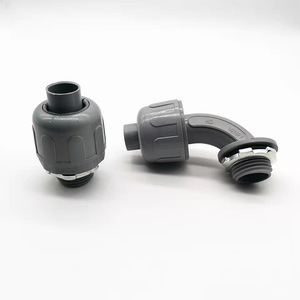 Conector de PVC en ángulo de 90 grados con rosca NPT de 1/2 pulgada para conexión de manguera - Product Image 2