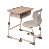 Chaise de bureau scolaire réglable pour un seul élève, mobilier de classe, table réglable en hauteur et mobilier d'étude pour étudiants