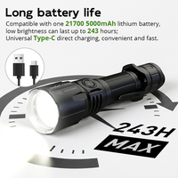 Lampe torche tactique haute puissance TANK007 PT42 Plus, étanche, 2060LM, trois couleurs, lumière verte et rouge, rechargeable