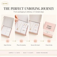 Boîte d'expédition personnalisée pour bijoux avec insert en papier pour collier, boucles d'oreilles, bague – Emballage et expédition pour petites entreprises et boutiques