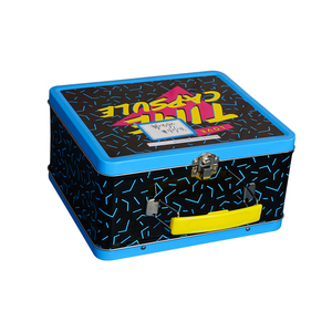 Caja de lata de almuerzo con mango pequeño Rectangular <span class=keywords><strong>para</strong></span> galletas decorativas de 197x170x103mm con cerradura y <span class=keywords><strong>termo</strong></span> - Product Image 4