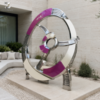 Grande sculpture de montre-bracelet en acier inoxydable poli pour centre commercial, hôtel, place publique, exposition d'art commercial