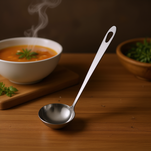 Metaltex Cream Ladle 12 Pack Stainless Steel Serving <b>Utensil</b> For Soup And Sauce - Product Image 3