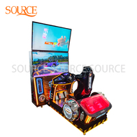 Console de jeu de course à double écran ultra-large de 65 pouces, à monnayeur, simulation dynamique de luxe, en anglais
