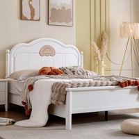 Lit superposé en bois blanc pour filles, chambre de princesse, lit superposé moderne de luxe, écologique, confortable, meubles de chambre à coucher de style hôtel