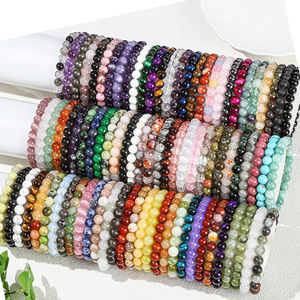 Bracciale Artigianale Minimalista con Cristalli Misti Naturali Eco-Friendly, Gioiello da Polso con Perline a Singolo Giro, Vendita Calda - Product Image 6