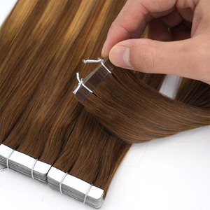 Extensiones de Cabello Humano con Cinta Adhesiva Invisible Lanxun, Cabello <span class=keywords><strong>Virgen</strong></span> Remy Ruso 100% Humano - Product Image 1