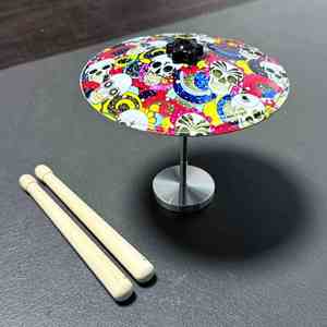 Cymbale de voiture portable d'intérieur, mini cymbale crash en métal faite à la main, 14x12CM, avec logo couleur personnalisé, pour la musique, vente en gros - Product Image 1