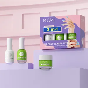 Set warna yang cocok untuk kuku, Set suplai kuku HARGA TERBAIK Set Gel Polish, bubuk celup kuku 3 dalam 1 Kit pencocokan