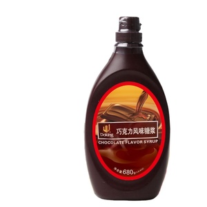Fabrika toptan şişe organik çikolata şurubu tatlı ve kabarcık çay için tepesi sos - Product Image 2