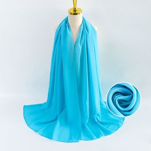 Logo personnalisé Vente en gros Hijab en mousseline de soie longue de haute qualité pour femmes Châle Hijab en mousseline lourde de qualité supérieure - Product Image 2