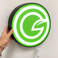 Enseigne lumineuse circulaire personnalisée, panneau publicitaire électrique pour centre commercial, boîte à lumière LED double face en acrylique, décoration murale pour boutique, salon, SPA, institut de beauté