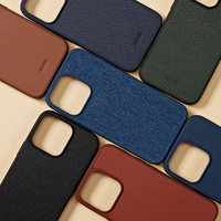 Étuis fins pour téléphone portable en cuir PU de qualité supérieure, logo personnalisé, antichoc, pour iPhone 15 14 13 Pro Max 12 Mini 11, luxe