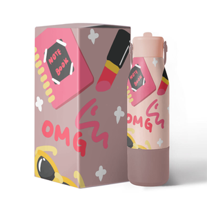 Tumatore isolato con stampa a cuore da 24 once con bacio di san valentino 304 manico in acciaio inossidabile per campeggio 6-12 ore termiche - Product Image 3