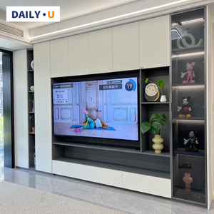 Mueble <span class=keywords><strong>de</strong></span> <span class=keywords><strong>TV</strong></span> Moderno y Sencillo <span class=keywords><strong>de</strong></span> Lujo, Madera Sólida con Luz Integrada, Nuevo Mueble <span class=keywords><strong>de</strong></span> Almacenamiento y Exhibición <span class=keywords><strong>de</strong></span> Estilo Chino para el Hogar - Product Image 3