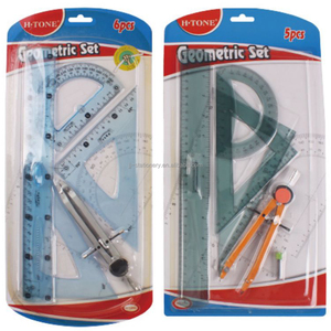 Chất Lượng Cao Cấp Biểu Tượng Tùy Chỉnh Bán Buôn <span class=keywords><strong>30Cm</strong></span> Nhựa Cai Trị Thiết Lập Với Kim Loại La Bàn Chia Cho Các Trường Học Văn Phòng Phẩm Nguồn Cung Cấp Trẻ Em 5Pcs - Product Image 1