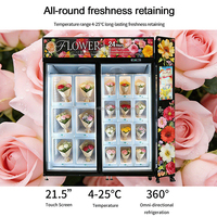 Distributeur automatique de bouquets 24h/24 le plus populaire avec paiement par carte, boîte à fleurs métallique et SDK pour aéroport