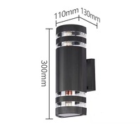 E27 E14 GU10 applique murale en aluminium installer des ampoules de haut en bas applique extérieure étanche remplaçable ampoules LED appliques murales