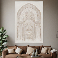 Vente en gros de calligraphies musulmanes peintures à l'huile islamiques décoration intérieure porte suspendue décoration murale art pour la maison