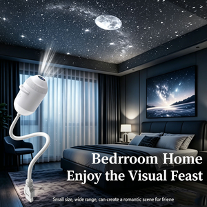 Mini <strong>USB</strong> Starry Sky Galaxy Projector Night Light Powered 360&deg; Rotating HD Ceiling Projection <strong>Lamp</strong> for Bedroom Car Roof Kids Room - Product Image 1