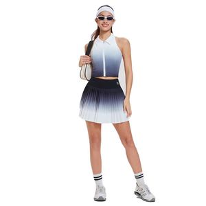 Conjunto Deportivo de 2 Piezas para Mujer, Falda y Camiseta para Gimnasio, Fitness, Running al Aire Libre - Product Image 5