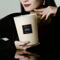 Bougie aromathérapeutique naturelle à base de soja, sans fumée, longue durée, avec 3 mèches en coton, cadeaux pour amis